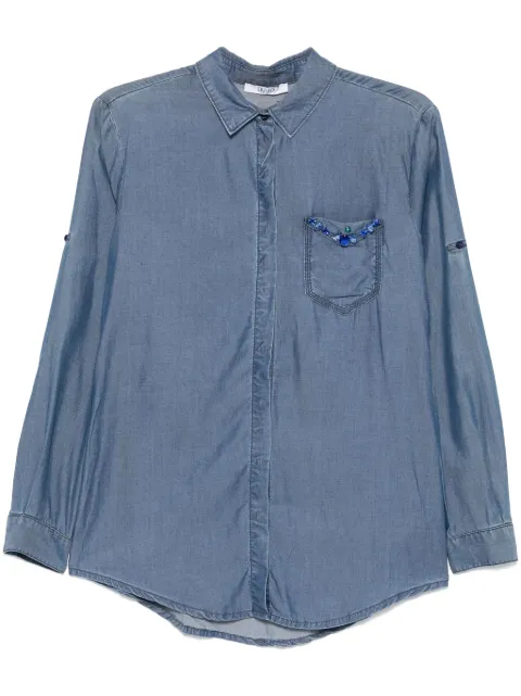 LIU JO camisa con detalles de cristal