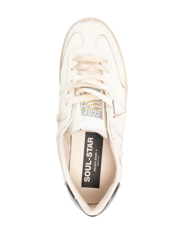 Golden Goose Soul Star Distressed Glittered Sneakers