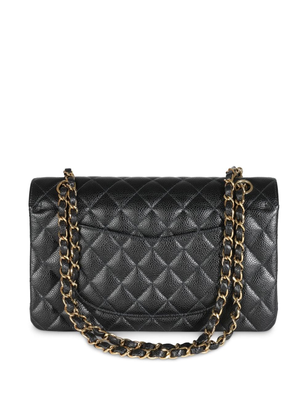 Pre-owned Chanel 2004-2005 Medium Double Flap Shoulder Bag In Black