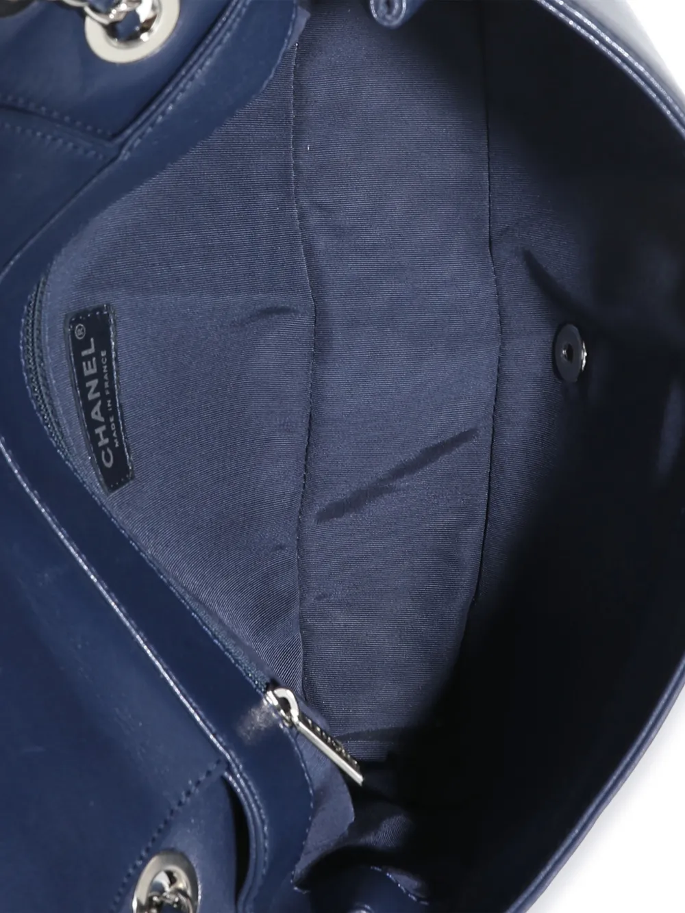 Pre-owned Chanel Large Mademoiselle Shoulder Bag In Blue