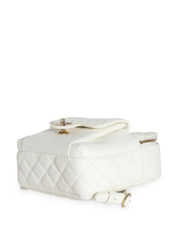 CHANēL ホワイト ミニリュック Chanel Mini Urban Spirit Backpack White Caviar Gold Hardware 23S