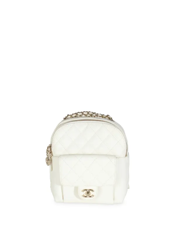 Small white backpack sale