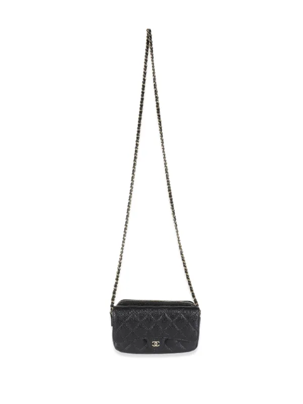 CHANEL Pre-Owned キルティング スマホケース | ブラック
