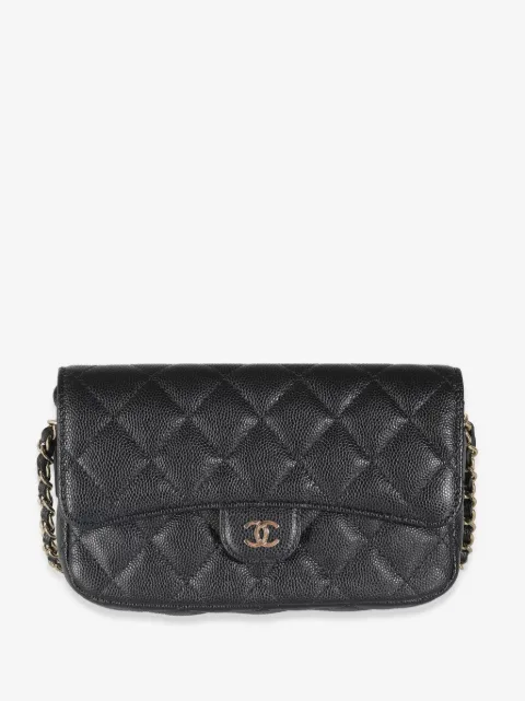 CHANEL Pre-Owned diamond-quilted phone holder