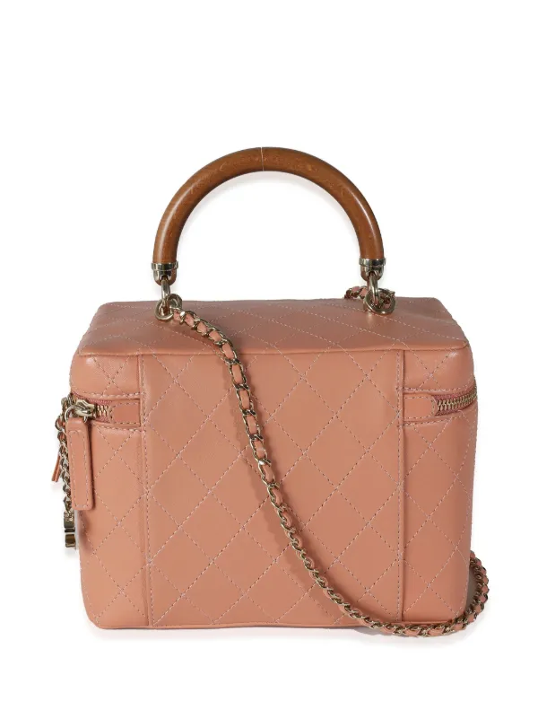 CHANEL Pre-Owned 2018-2019 Knock On Wood Vanity Handbag | Pink