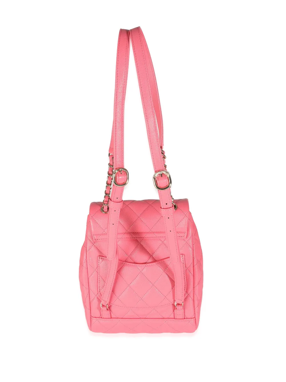 Pre-owned Chanel 2021-2023 Diamond-quilted Backpack In Pink