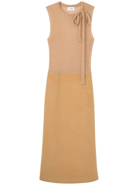 St. John panelled midi dress