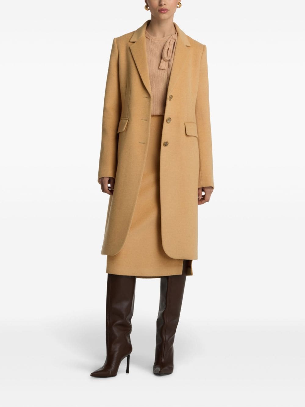 St. John notched collar coat - Beige