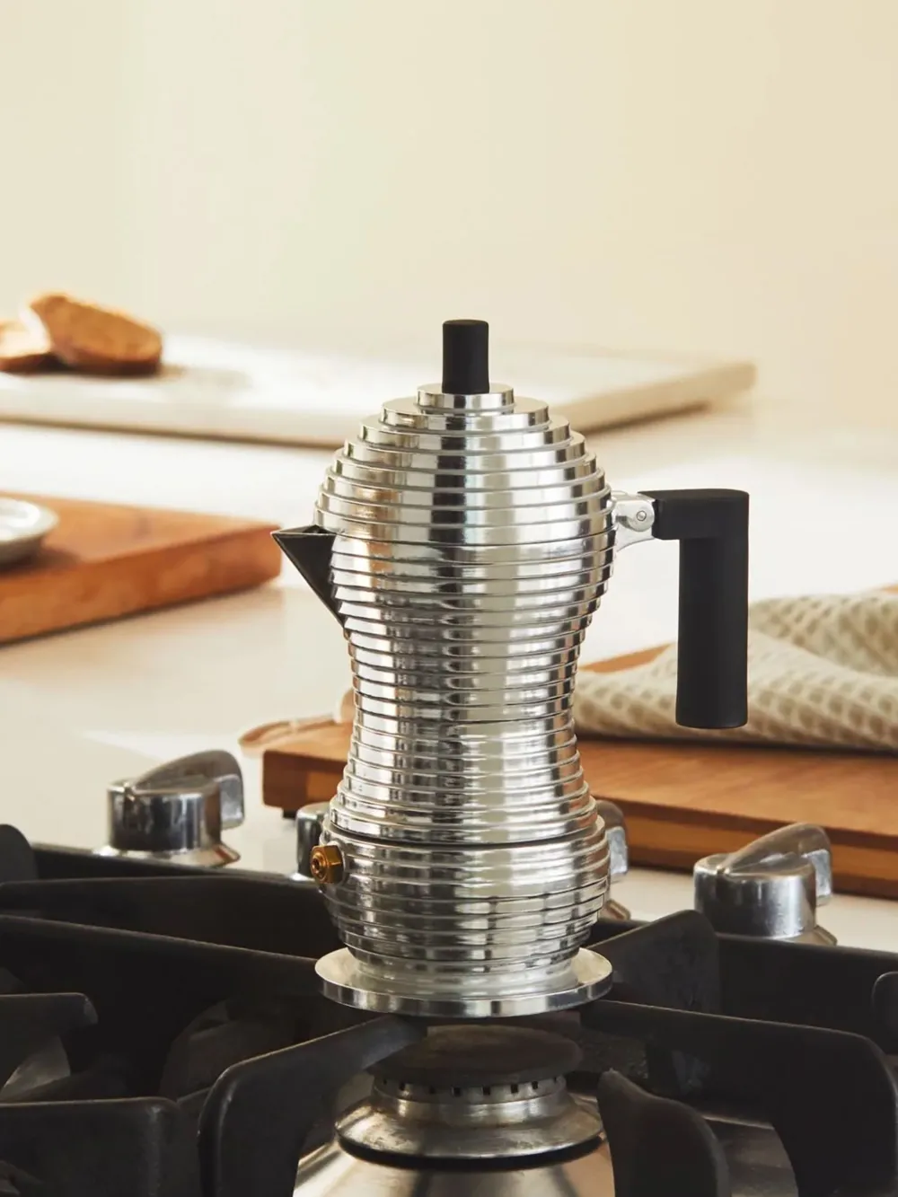 Alessi Pulcina Coffee Maker In Schwarz