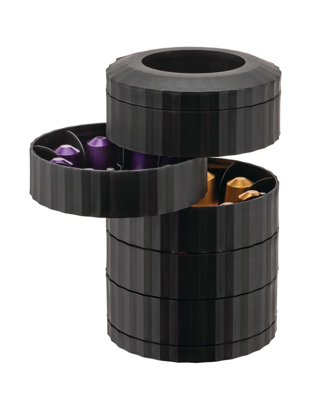 Shop Alessi Plisse Capsule Dispenser In Black