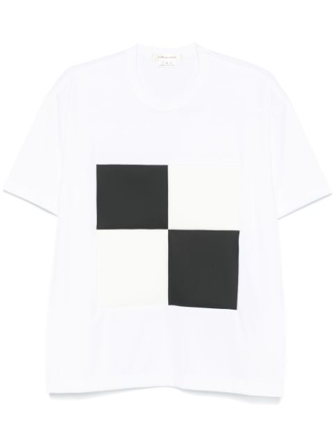 Comme Des Garcons faux-leather patch T-shirt Women