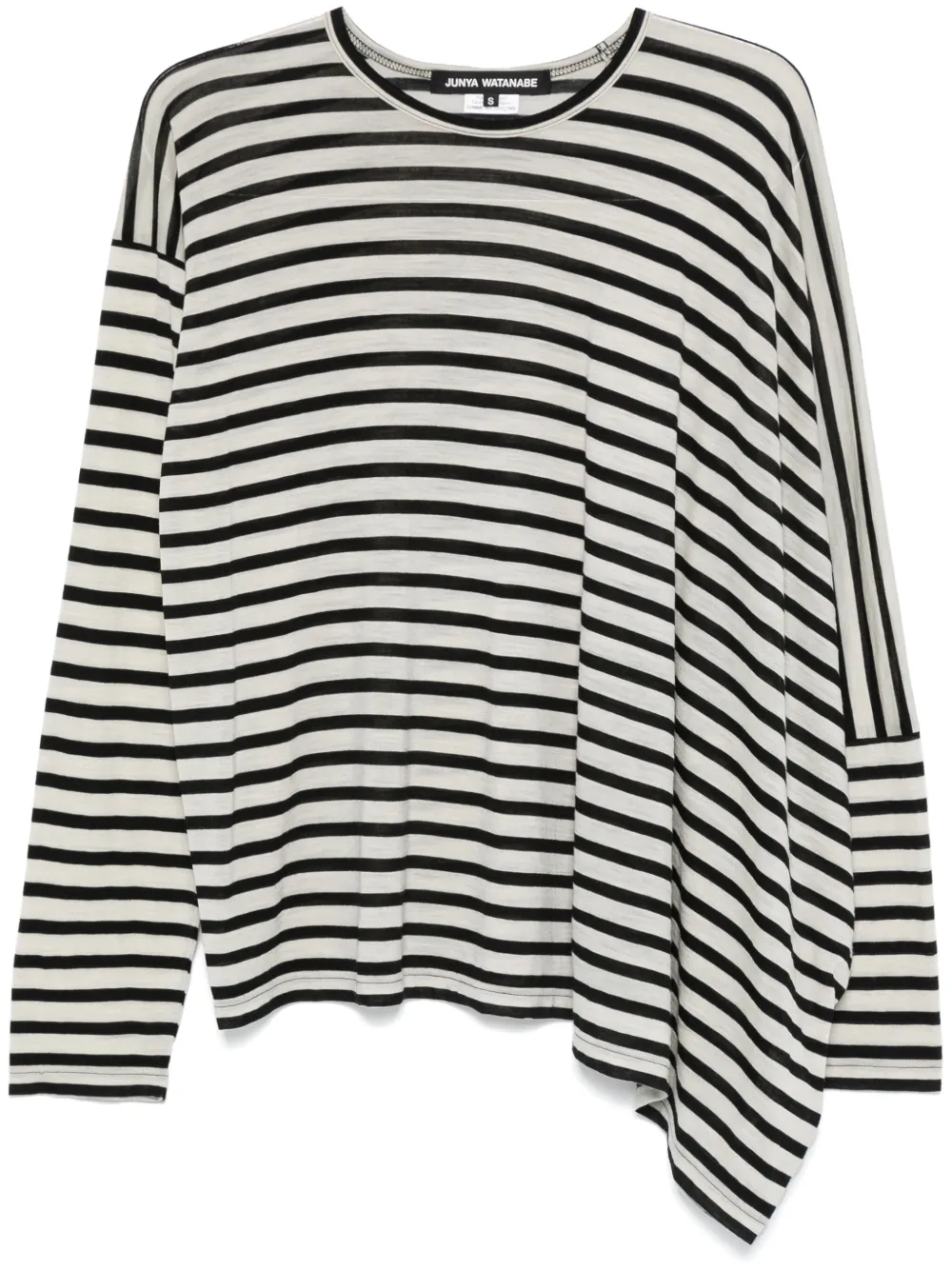Junya Watanabe Gestreept T-shirt Beige