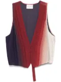 Forte Forte gradient-effect vest - Red