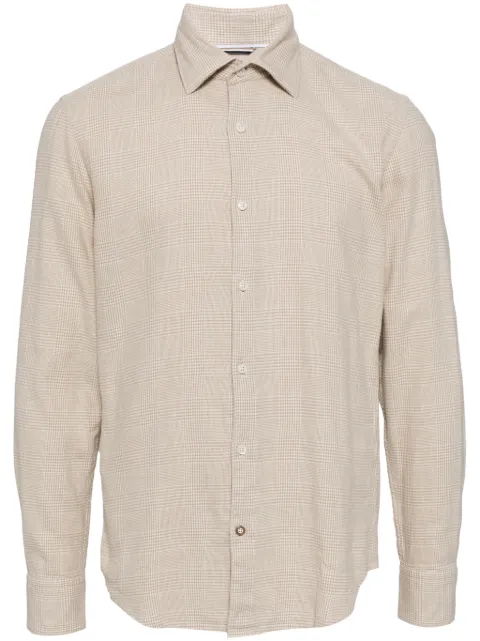 BOSS cotton plaid shirts
