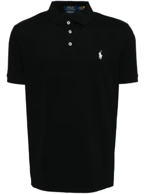Polo Ralph Lauren Embroidered Logo Polo Shirt | Black | FARFETCH ZA