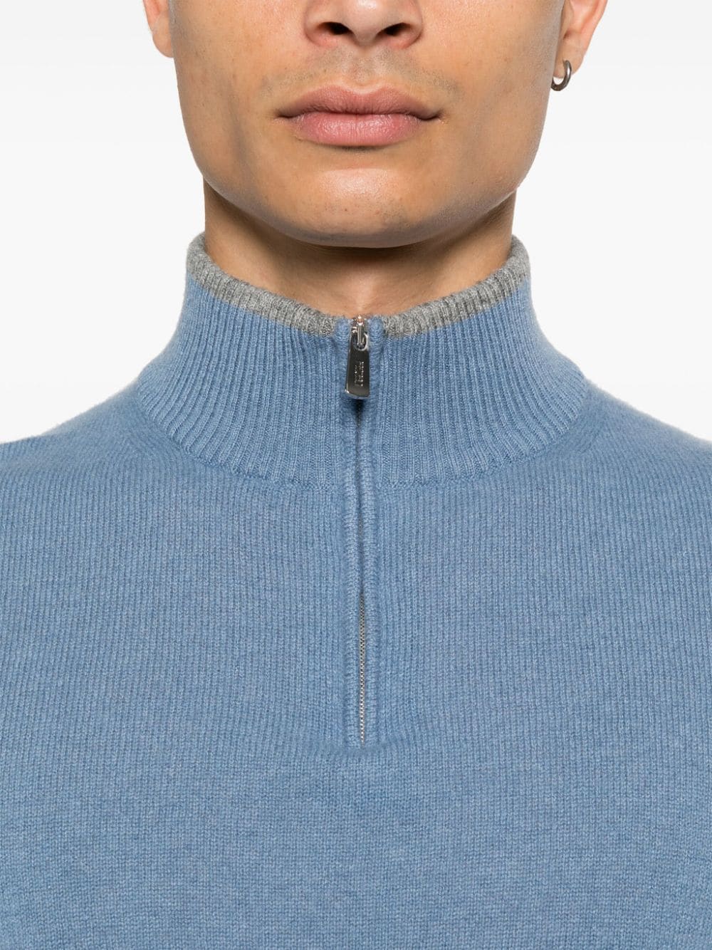 Shop Fedeli Cashmere Cardigan In Blue