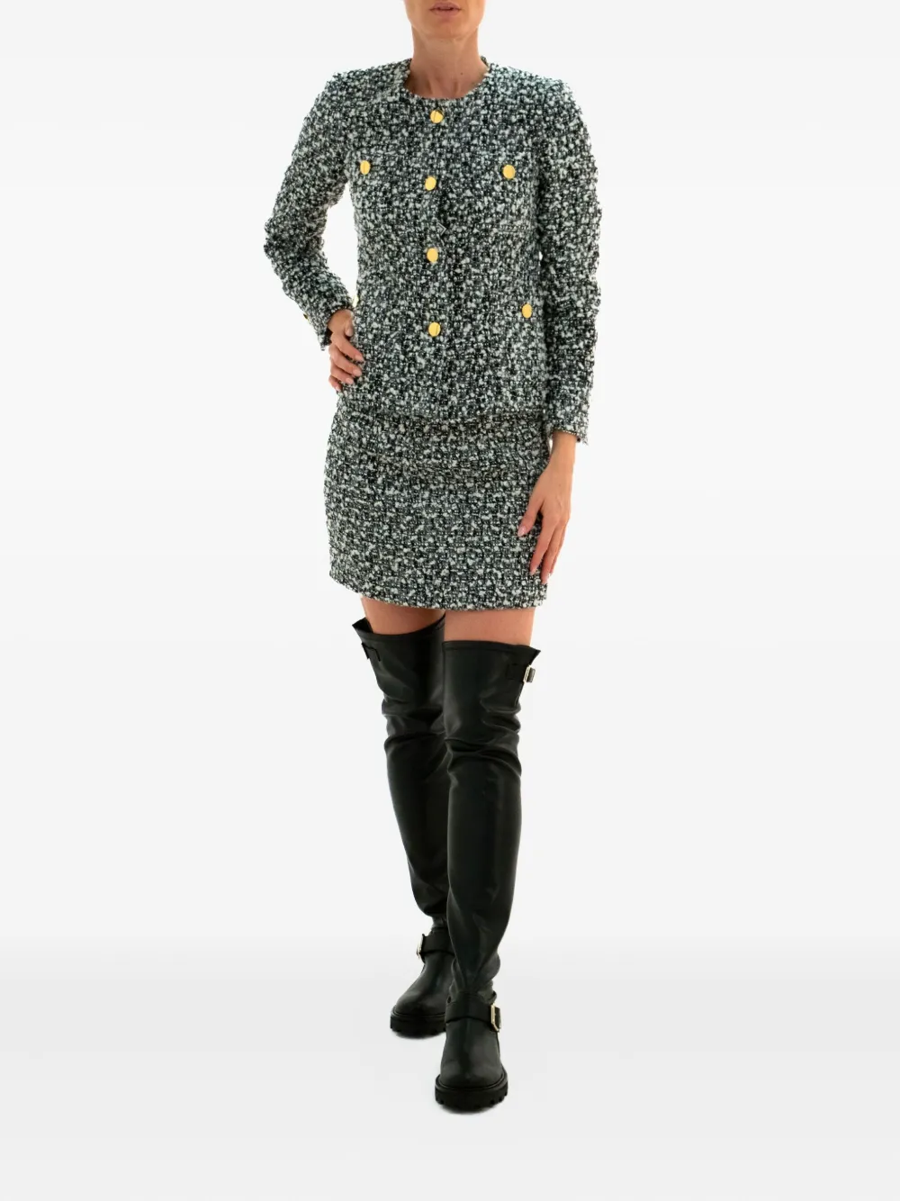 Tagliatore Tweed bouclé rok Zwart