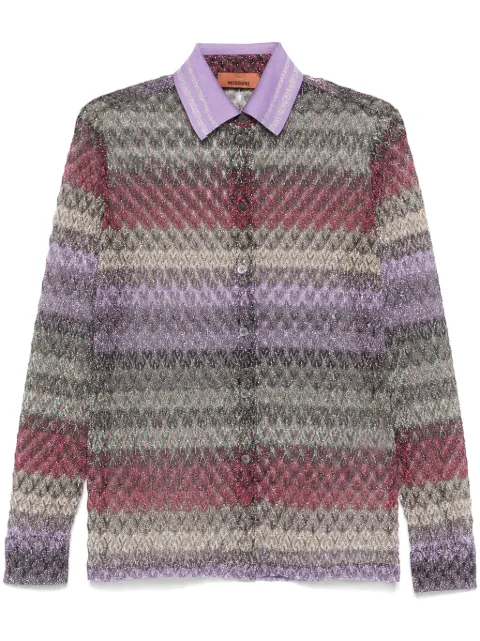 Missoni lamé lace shirt