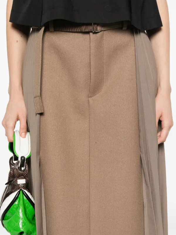 【専用】sacai プリーツ マキシスカート Sacai プリーツ スカート | ブラック | FARFETCH JP