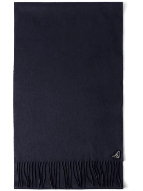 Prada fringed silk-cashmere scarf