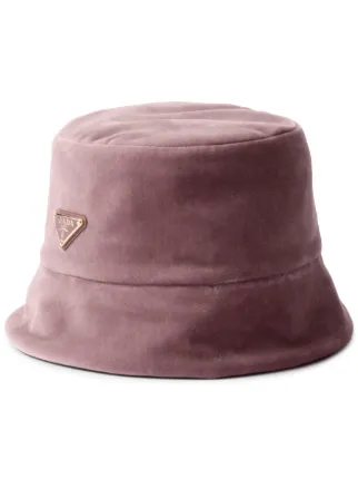 Prada Velvet Bucket Hat Pink FARFETCH JO