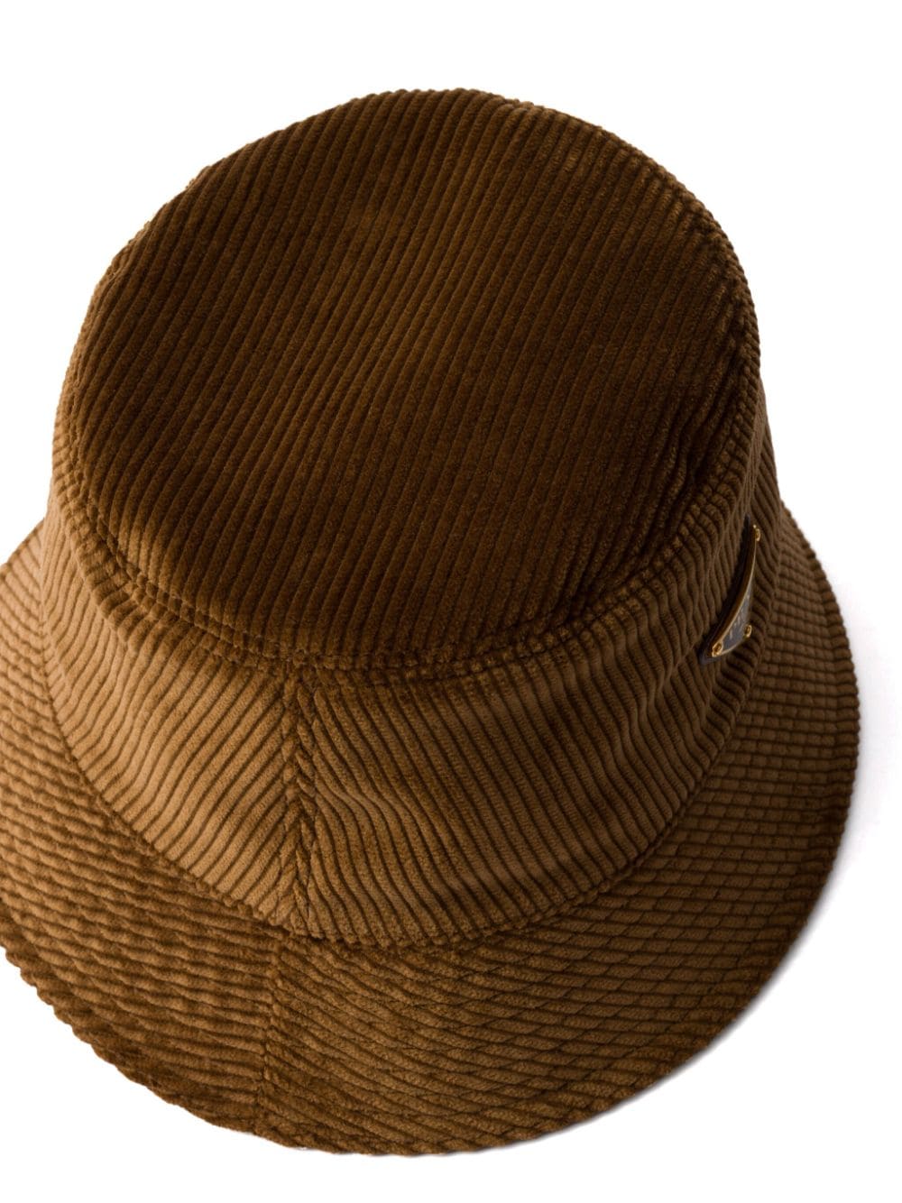 Shop Prada Corduroy Bucket Hat In Brown