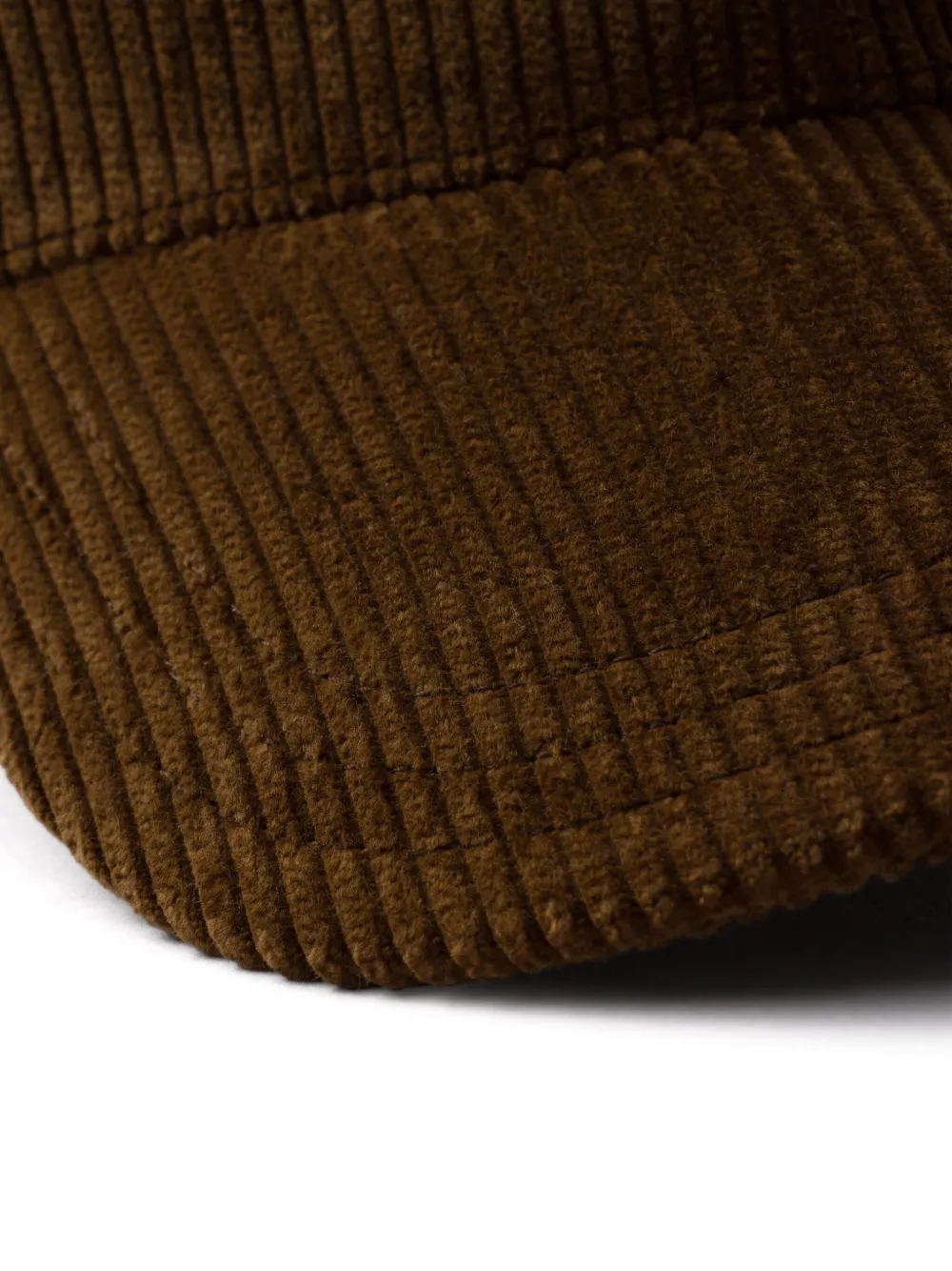Prada Corduroy Baseball Cap In Brown