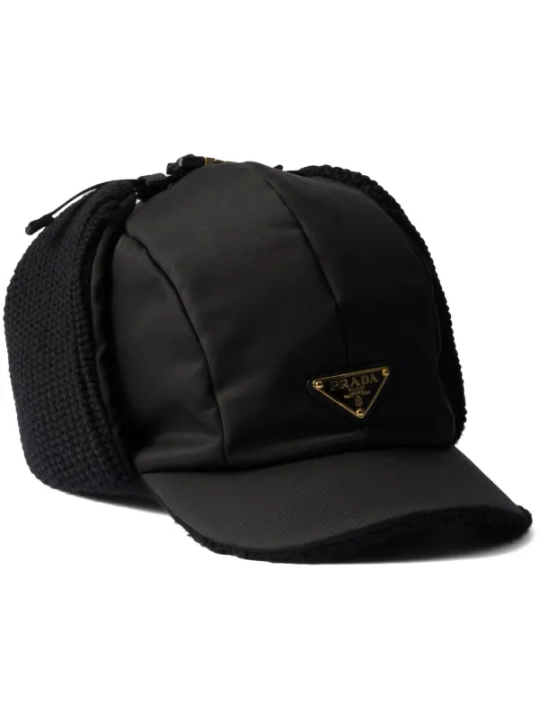 Prada Re Nylon Trapper Hat Black FARFETCH