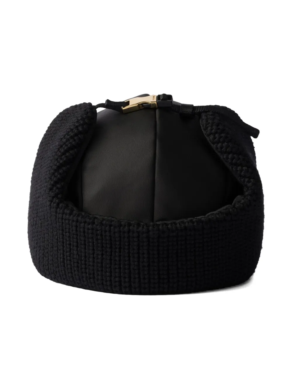 Prada Re-Nylon hoed met logo - Zwart