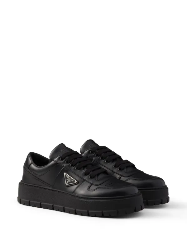 Prada Leather Sneakers Black FARFETCH AU