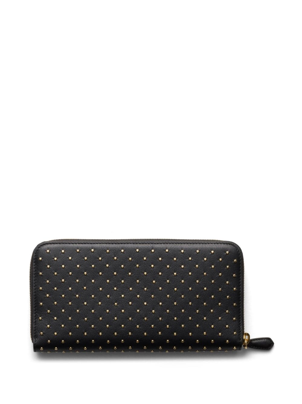 Shop Prada Studded Wallet In Black