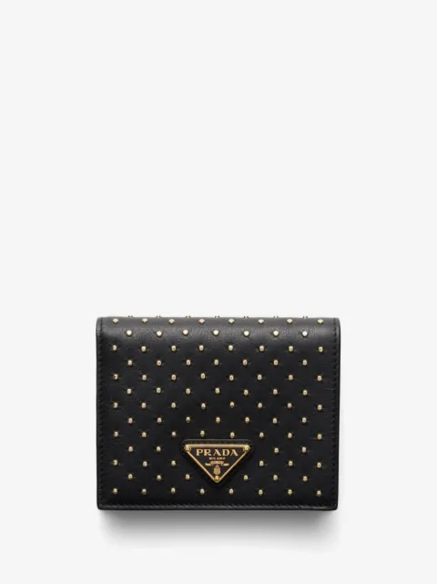Prada studded wallet