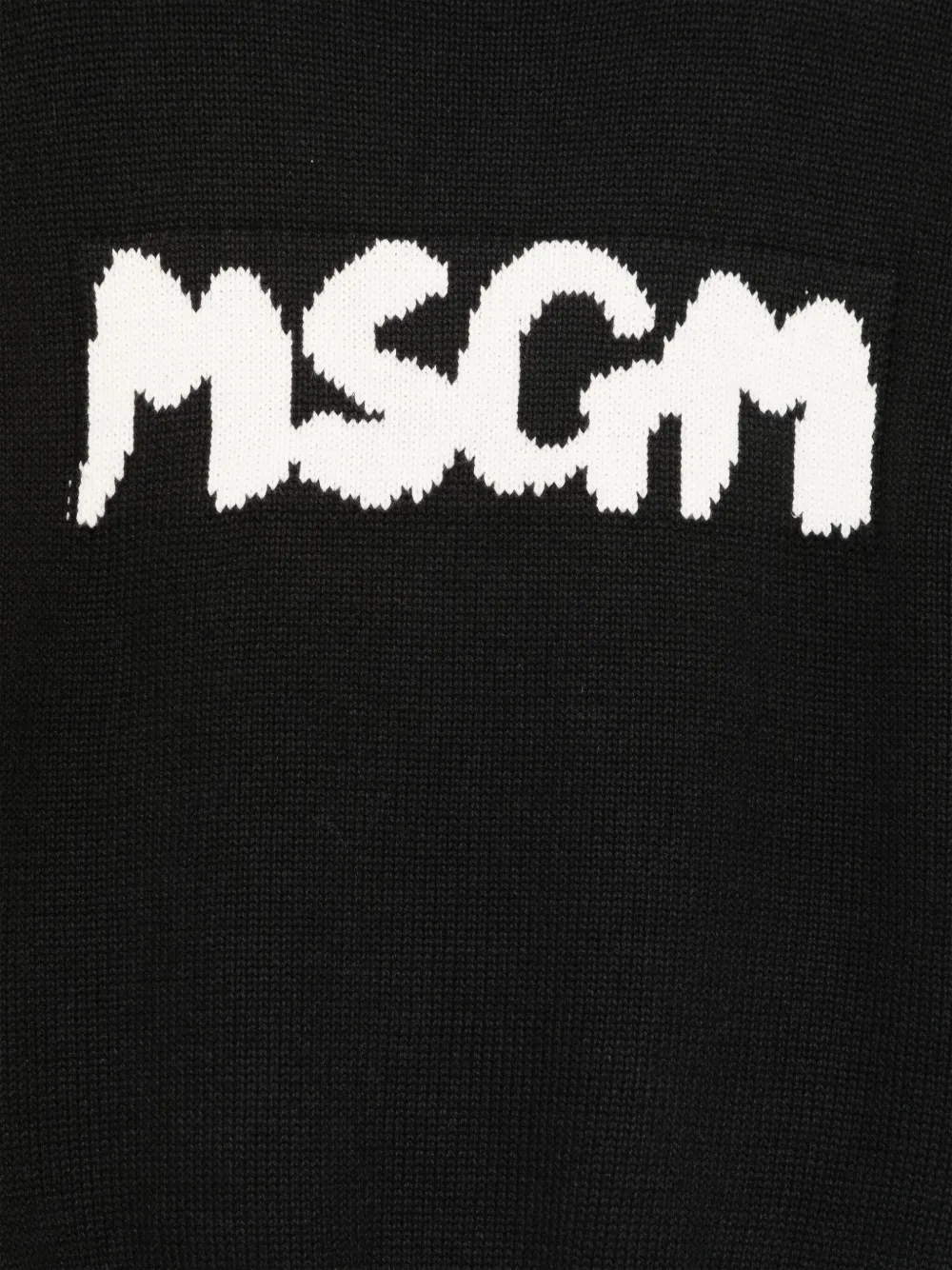 MSGM Kids Trui met logo jacquard Zwart