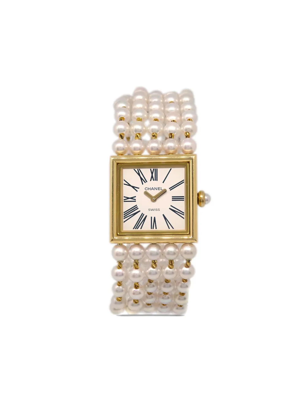 CHANEL Pre-Owned 1989 プレオウンド マドモアゼル 22mm - ホワイト CHANEL Pre-Owned 1989 プレオウンド マドモアゼル 22mm - ホワイト
