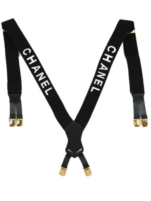 CHANEL 1990-2000s logo-print suspenders Women