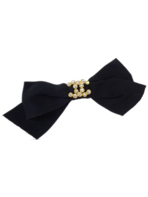 HOT SALE CHANEL 1990-2000s bow hair barrette Women