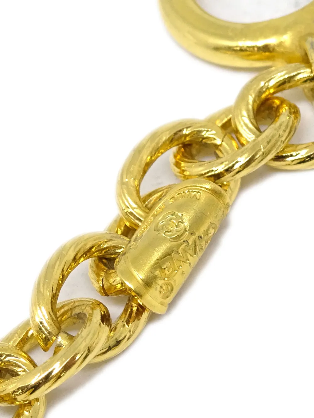 Pre-owned Chanel 1990-2000s Bow Necklace In Gold