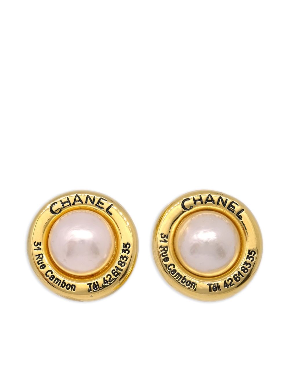 CHANEL Pre-Owned Orecchini di perle 1988 - Oro