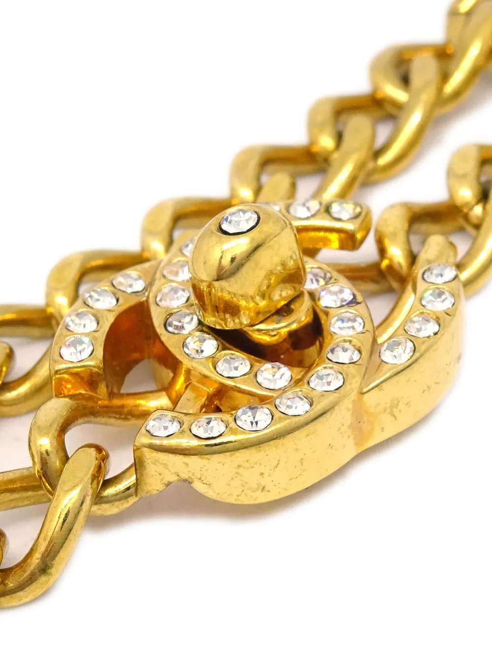 CHANEL Pre-Owned 1996 armband met CC-draaislot - Goud