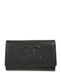 CHANEL Pre-Owned 2000 CC stitch key case - Black