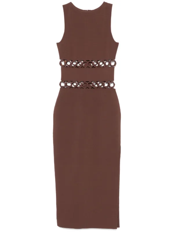 cult gaia brown dress Cristos Midi by Cult Gaia Unique cut Turtleneck Mini Dress w/ Tags