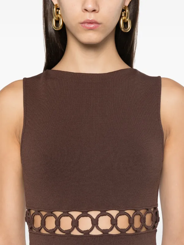 Cult Gaia River Midi Dress | Brown | FARFETCH