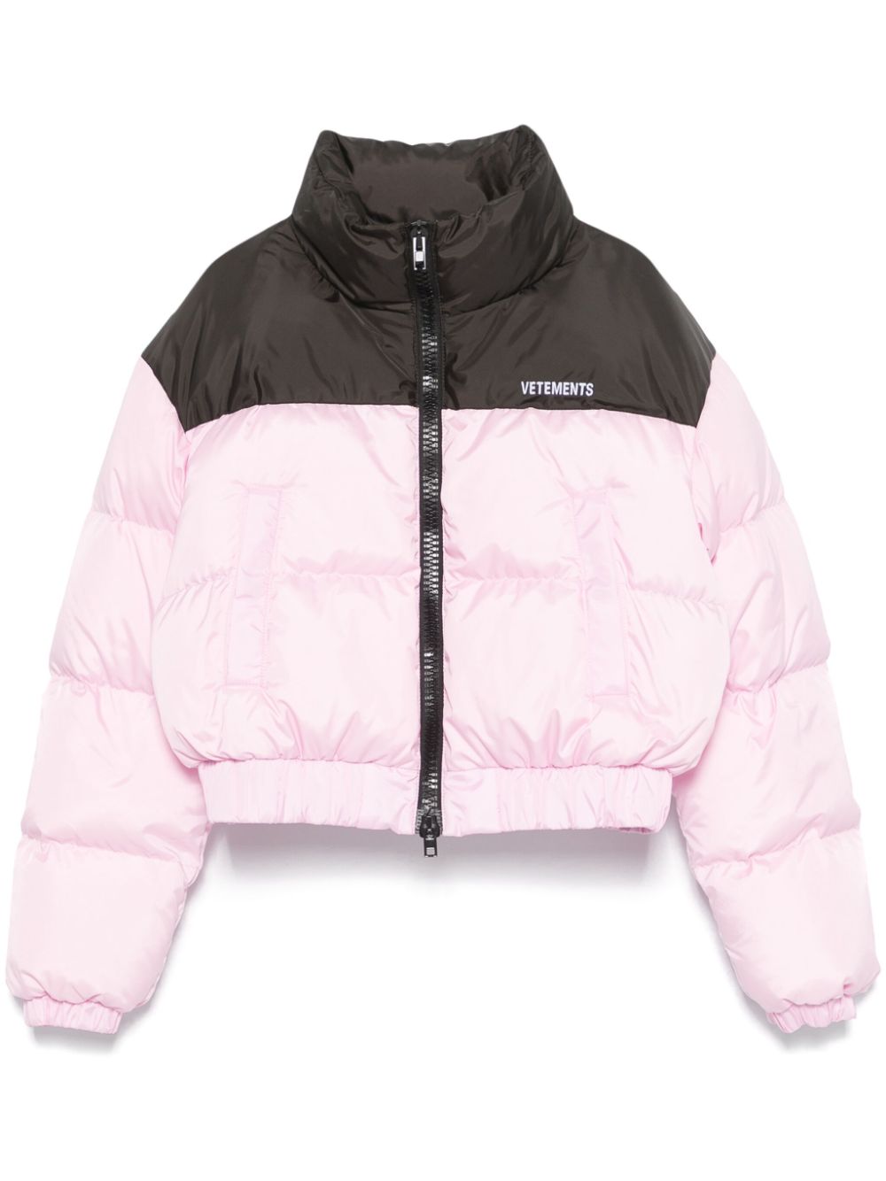 two-tone puffer jacket