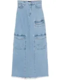 GCDS denim maxi skirt - Blue