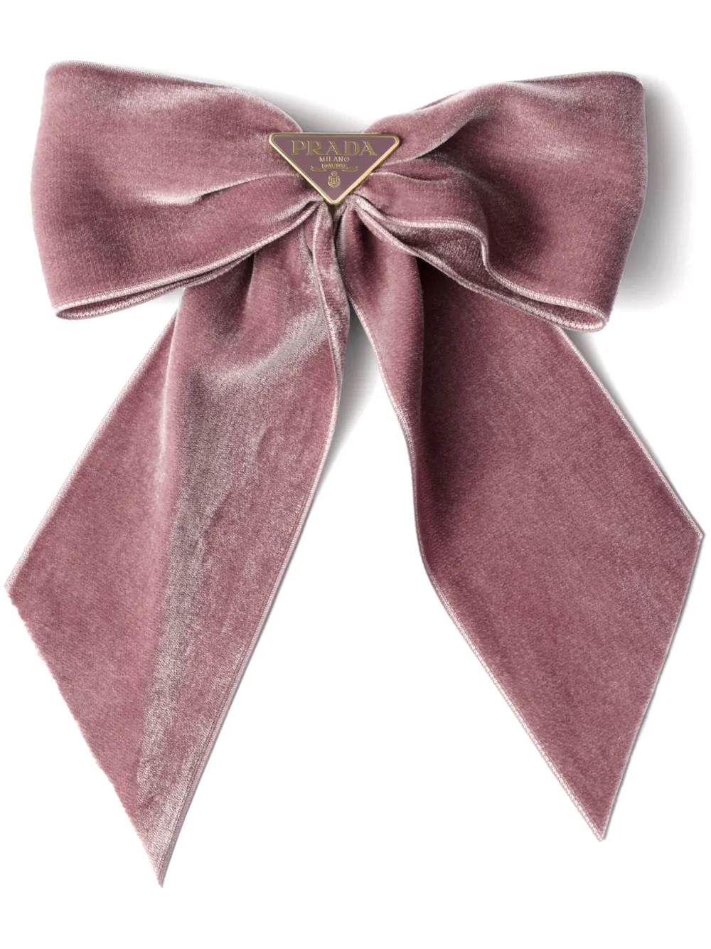 Prada Velvet Hair Clip In Pink