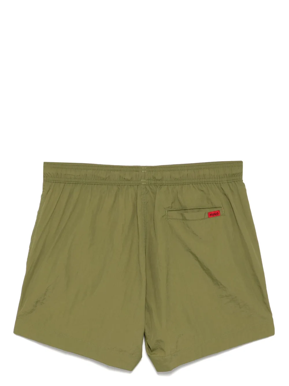 BOSS logo patch swim shorts - Groen