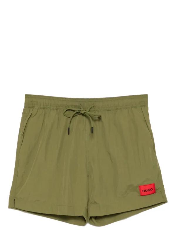 Green hugo boss swim shorts new arrivals