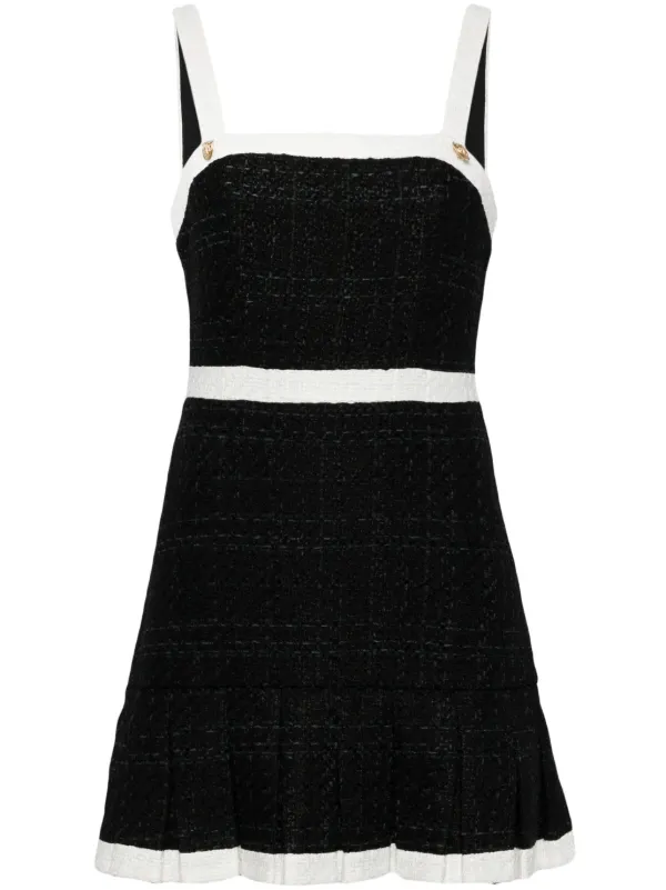 clarine mini dress Alice + Olivia Clarine Square Neck Pleated Dress | Black