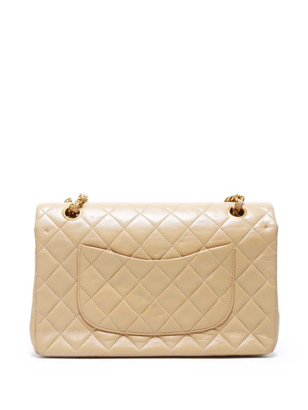 CHANEL Pre-Owned 1985-1993 medium Double Flap schoudertas - Beige