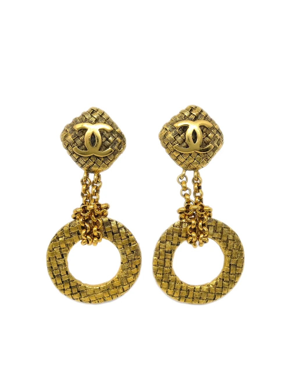 CHANEL Pre-Owned 1990-2000s ココマーク イヤリング - ゴールドトーン CHANEL Pre-Owned 1990-2000s ココマーク イヤリング - ゴールドトーン